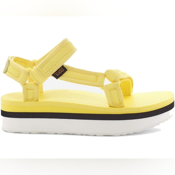 Teva Shoes - Teva Flatform Universal Mesh Print Limelight Sandals